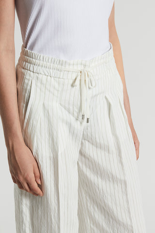 Modal blend poplin trousers