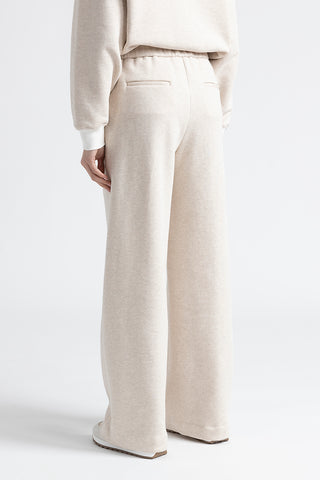 Cotton fleece palazzo joggers  