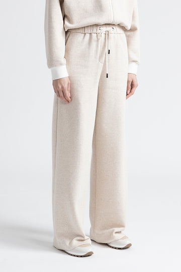 Cotton fleece palazzo joggers  