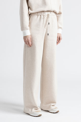 Cotton fleece palazzo joggers  