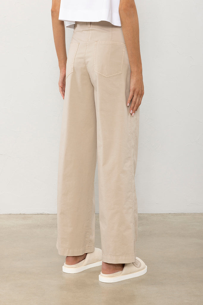 Trousers in light cotton and lyocell blend  