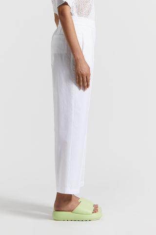 Stretch cotton trousers