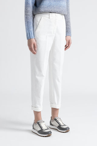 Garment-dyed cotton fustian trousers  