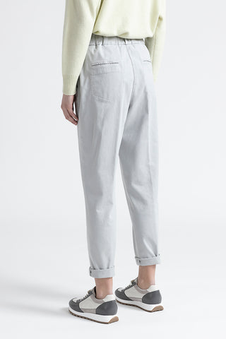 Cotton, silk and tencel gabardine trousers  