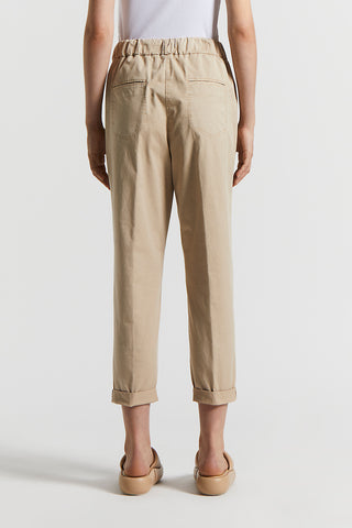 Stretch cotton trousers