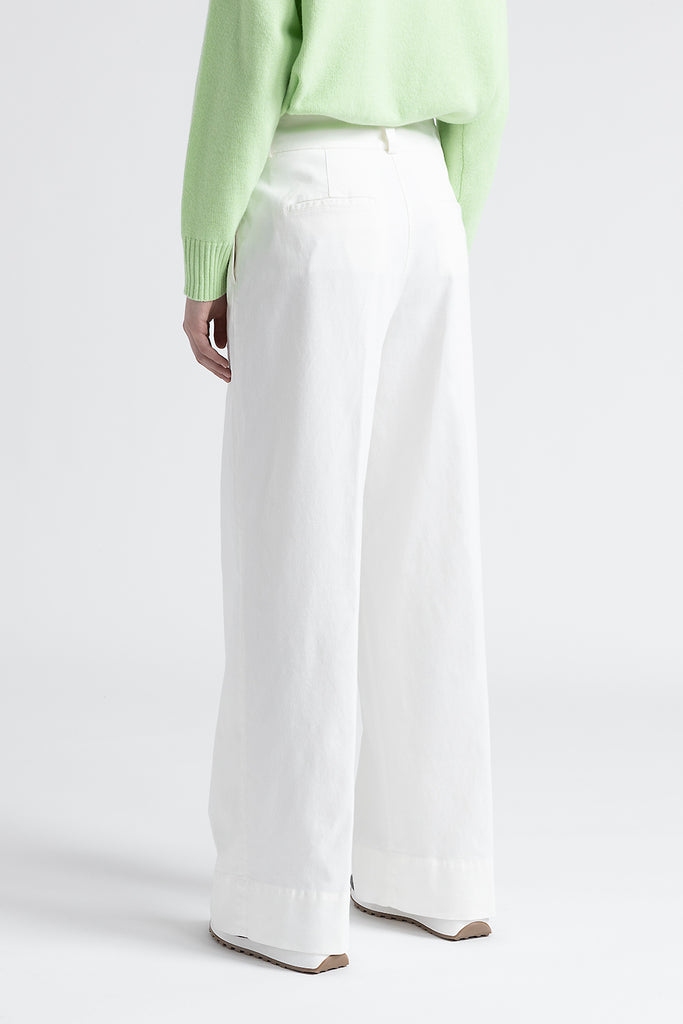 Cotton, silk and tencel palazzo trousers  