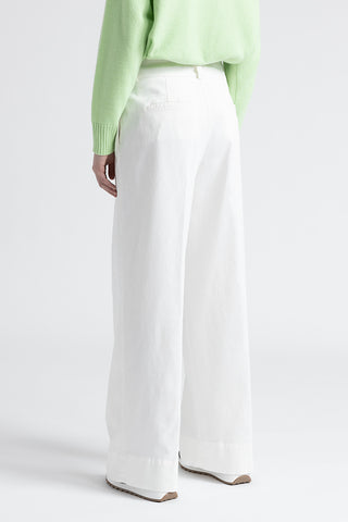 Cotton, silk and tencel palazzo trousers  