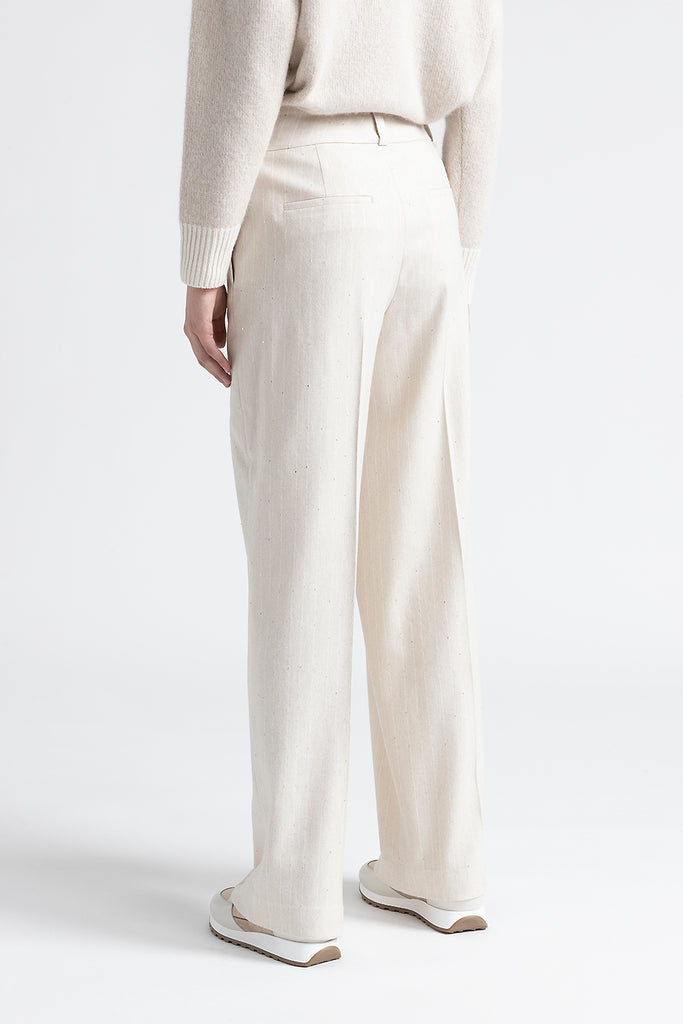 Wool and viscose palazzo trousers  