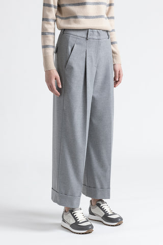 Technical viscose twill trousers  