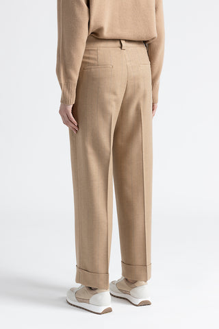 Pinstripe wool palazzo trousers  