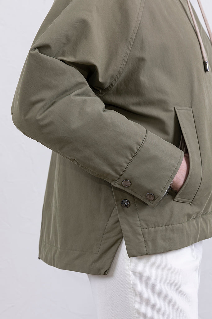 Technical cotton twill quilted jacket  