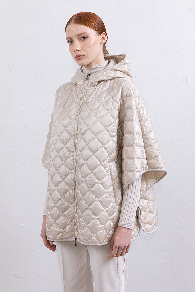 Ultralight nylon quilted cape  