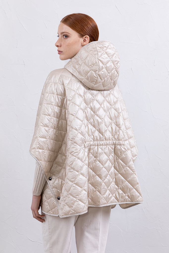 Ultralight nylon quilted cape  