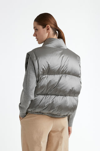 WR iridescent nylon twill puffer jacket  