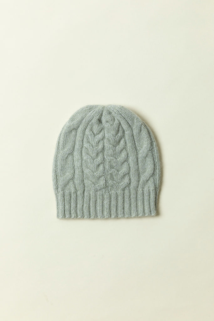 Merino wool and cashmere ribbed and braided hat  