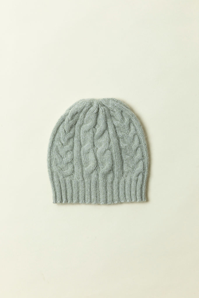 Merino wool and cashmere ribbed and braided hat  