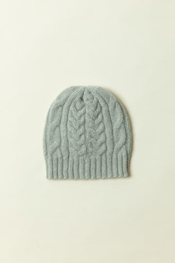 Merino wool and cashmere ribbed and braided hat  