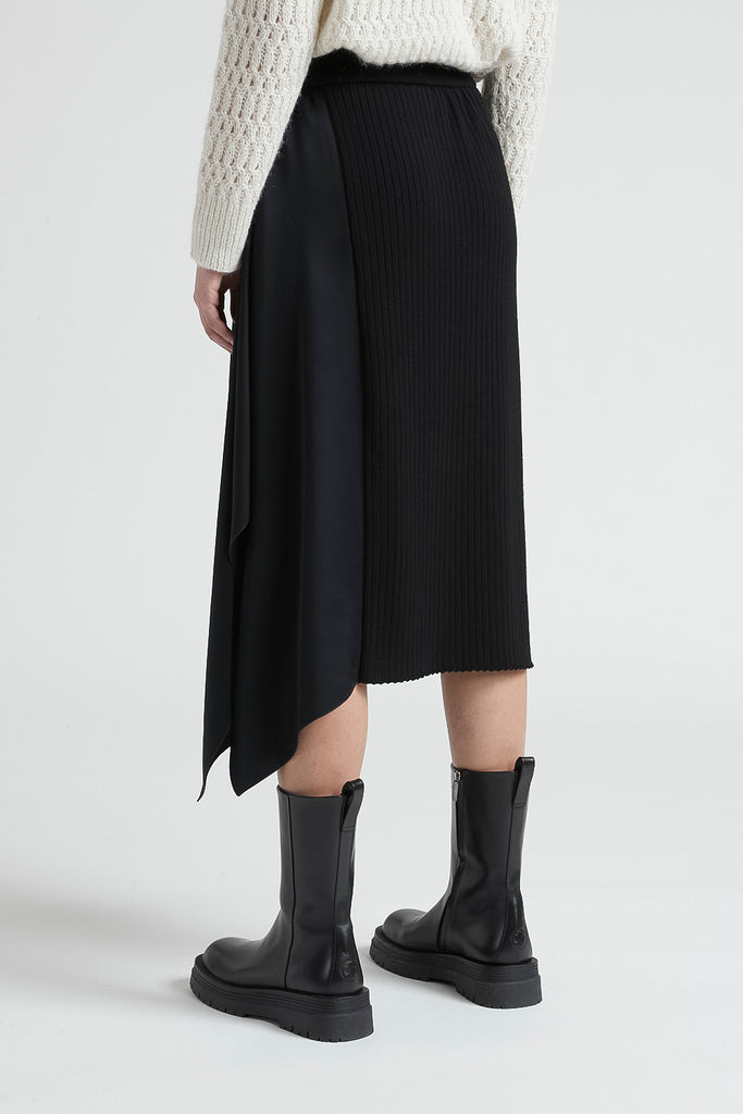 Wool and cady enver satin skirt  