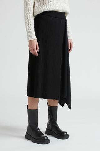 Wool and cady enver satin skirt  