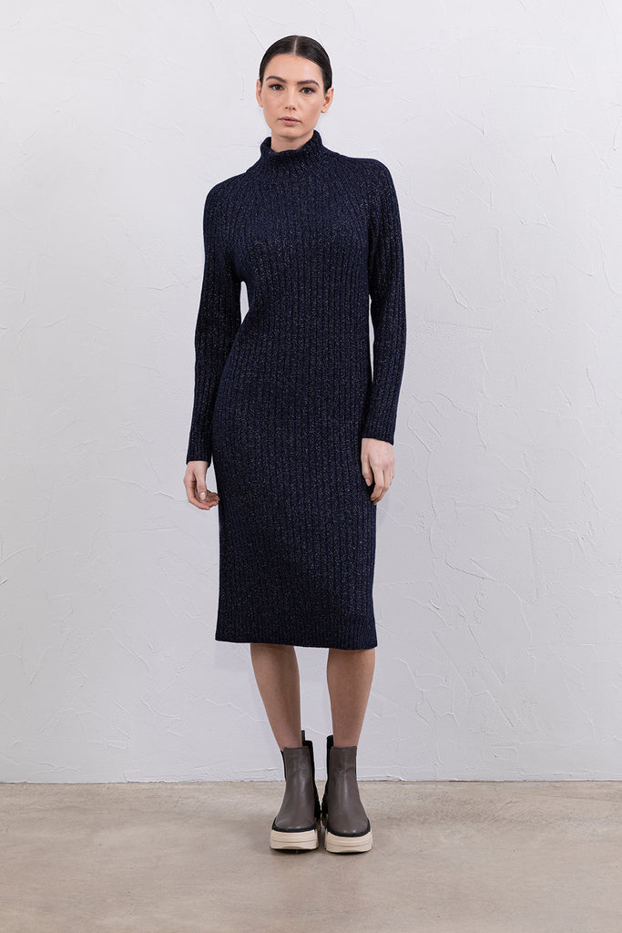 Merino wool, cashmere and lurex dress  