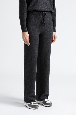 Wool, cashmere and lurex trousers  