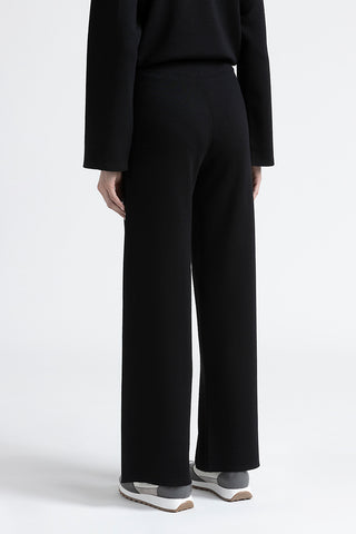 Merino wool straight leg trousers  