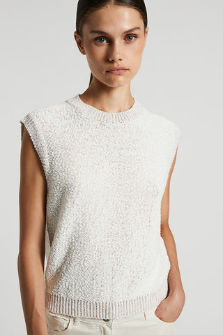 Pure cotton and sequin top