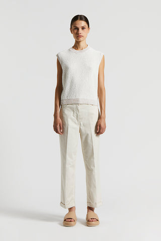 Pure cotton and sequin top