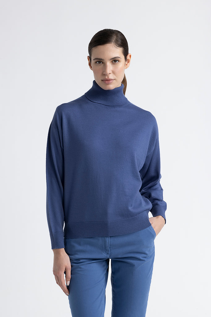 Pure new wool high neck sweater  