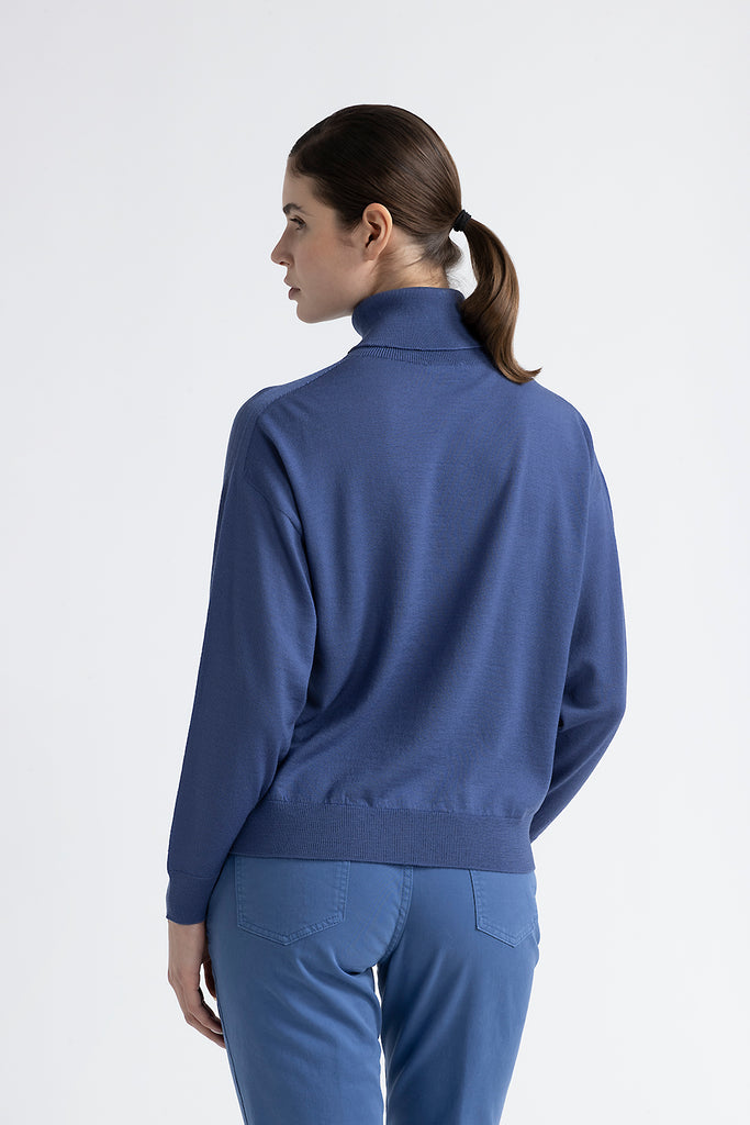 Pure new wool high neck sweater  