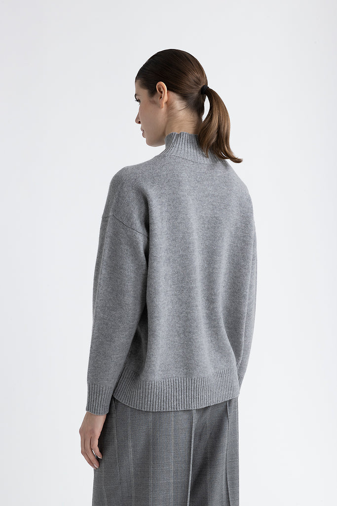 Wool and cashmere high neck sweater  