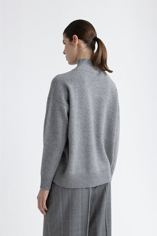 Wool and cashmere high neck sweater  