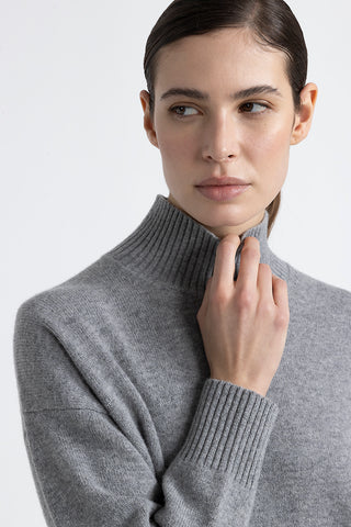 Wool and cashmere high neck sweater  