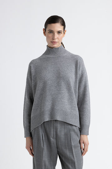 Wool and cashmere high neck sweater  