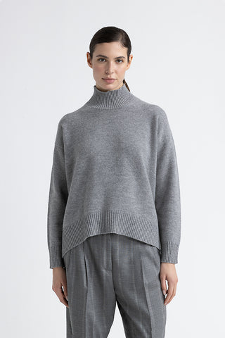 Wool and cashmere high neck sweater  