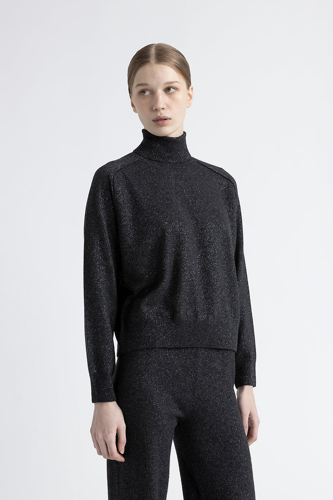 Wool and cashmere high neck sweater  