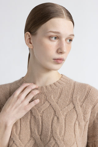 Pure alpaca wool and cashmere sweater  