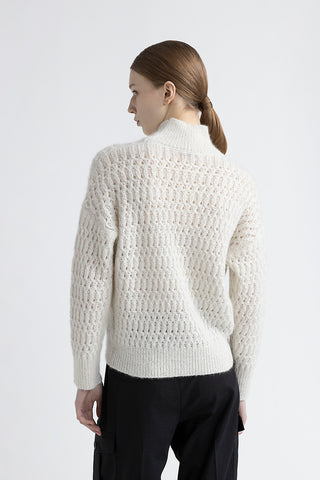 Alpaca wool sweater with lurex and sequins  