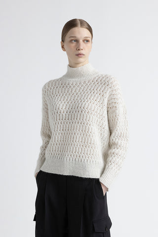 Alpaca wool sweater with lurex and sequins  