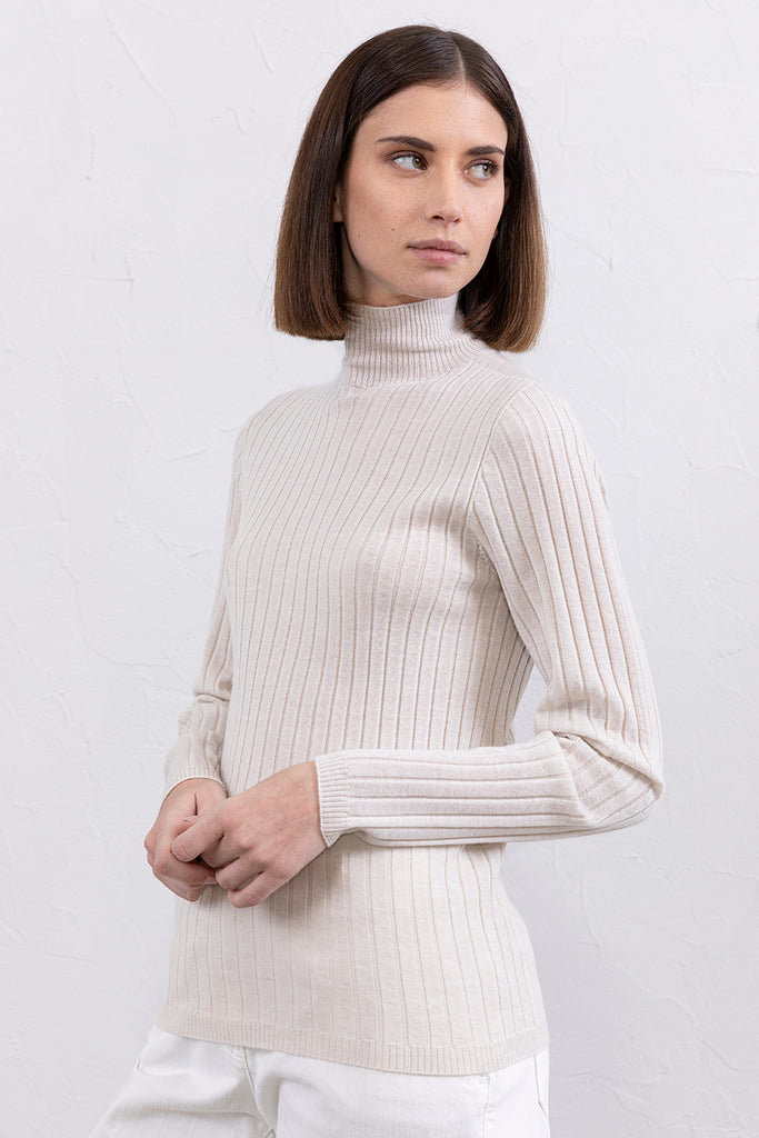 Pure new wool ribbed sweater  