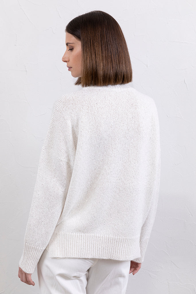 Alpaca blend and sequin sweater  
