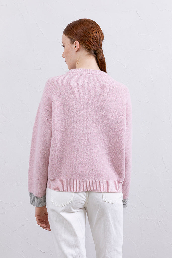 Merino wool, alpaca, cashmere and lurex sweater  