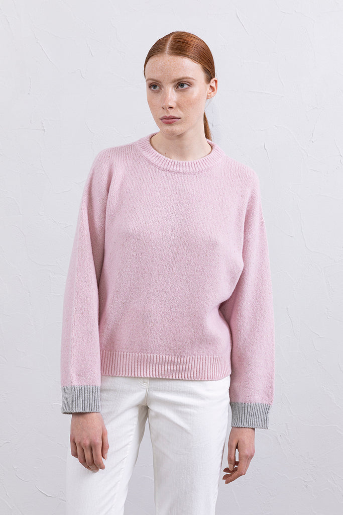 Merino wool, alpaca, cashmere and lurex sweater  