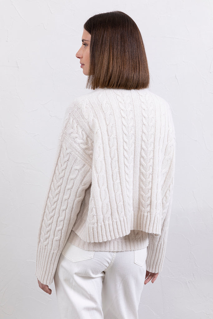 Alpaca, merino wool and cashmere cardigan  