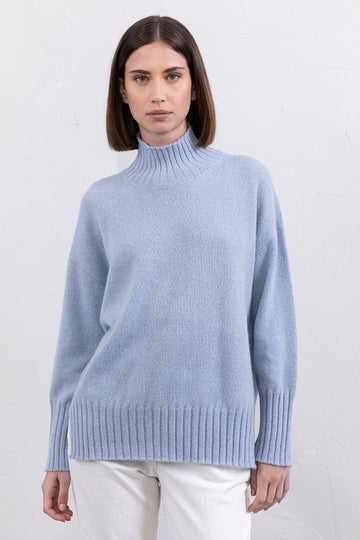 Merino wool, cashmere and lurex sweater  