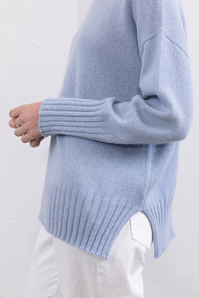 Merino wool, cashmere and lurex sweater  