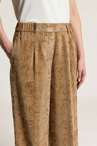 Pantalone palazzo in velluto a coste