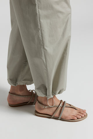 Technical cotton canvas jogger trousers