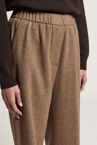 Pantalone in garza cardata in lana e cashmere