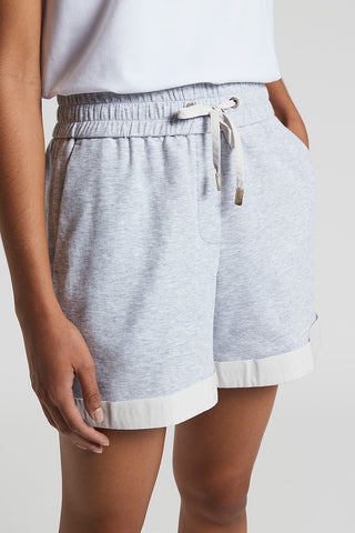 Two-tone micro fleece shorts